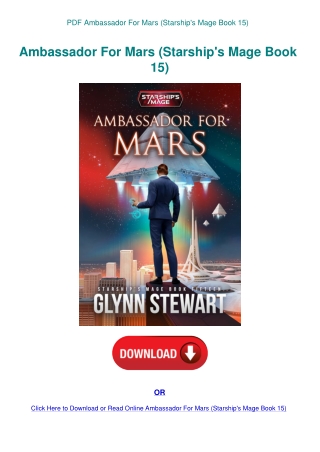 PDF Ambassador For Mars (Starship's Mage Book 15)
