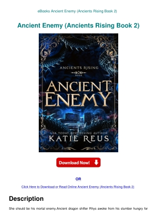 eBooks Ancient Enemy (Ancients Rising Book 2)