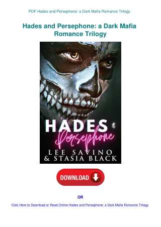 PDF Hades and Persephone a Dark Mafia Romance Trilogy
