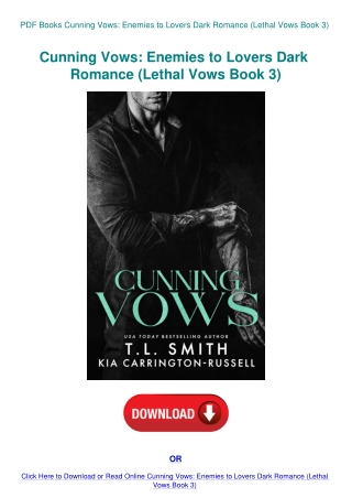 PDF Books Cunning Vows Enemies to Lovers Dark Romance (Lethal Vows Book 3)