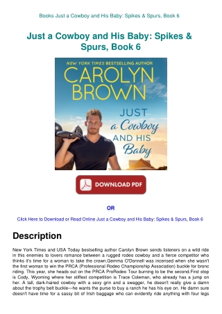 Books Just a Cowboy and His Baby Spikes & Spurs  Book 6