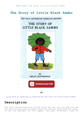 READ Books The Story of Little Black Sambo