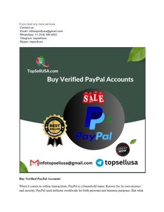 Buy Verified PayPal Accounts
