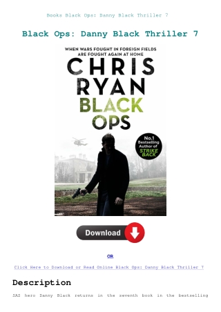 Books Black Ops Danny Black Thriller 7