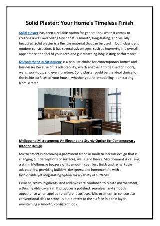 Solid Plaster Your Home's Timeless Finish