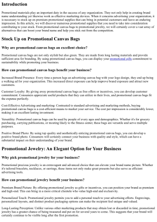 Stock Up on Promotional Supplies for Your Organization