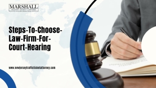 How To Create A Step-By Step Strategy For Traffic Court Hearing