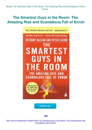 Books The Smartest Guys in the Room The Amazing Rise and Scandalous Fall of Enron