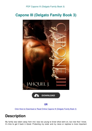 PDF Capone III (Delgato Family Book 3)