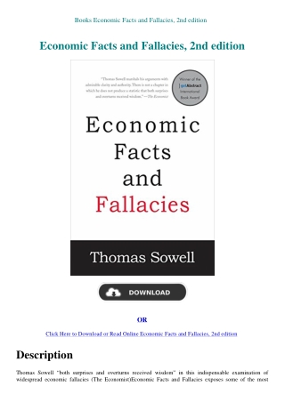 Books Economic Facts and Fallacies  2nd edition