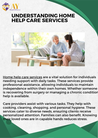 Reliable Home Help Care Services for Your Loved Ones – AY Health Care