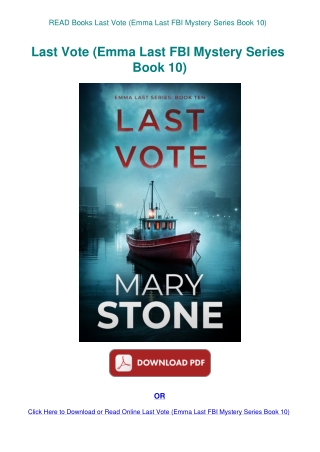 READ Books Last Vote (Emma Last FBI Mystery Series Book 10)