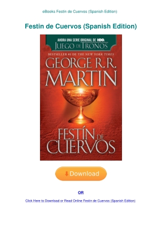 eBooks Festin de Cuervos (Spanish Edition)
