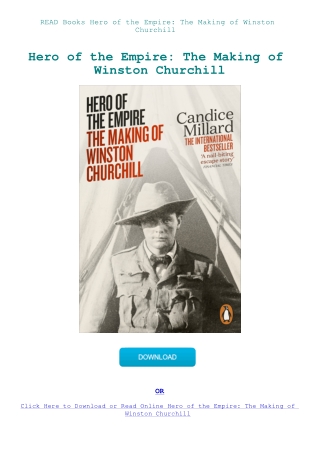 READ Books Hero of the Empire The Making of Winston Churchill