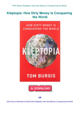 PDF Books Kleptopia How Dirty Money Is Conquering the World