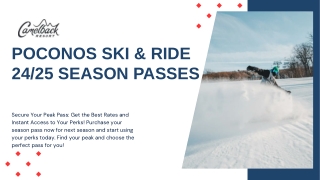 POCONOS SKI & RIDE 2425 SEASON PASSES