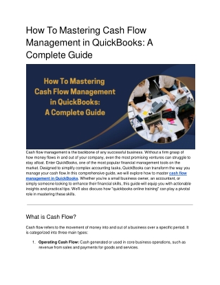 How To Mastering Cash Flow Management in QuickBooks_ A Complete Guide