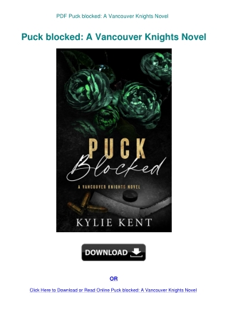 PDF Puck blocked A Vancouver Knights Novel