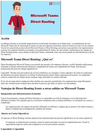 Ventajas de Direct Routing frente a otras  resoluciones  en Microsoft Teams