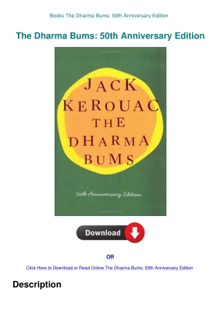 Books The Dharma Bums 50th Anniversary Edition