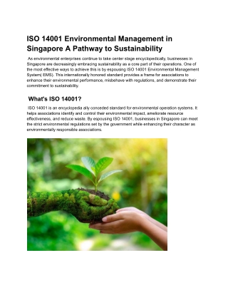 iso 14001 environmental management singapore & wellness business compliance singapore