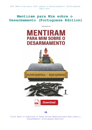 PDF Mentiram para Mim sobre o Desarmamento (Portuguese Edition)