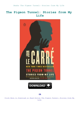 Books The Pigeon Tunnel Stories from My Life