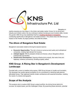 Plotted Developments in Bangalore