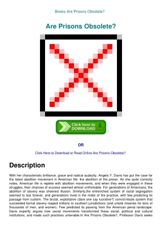 Books Are Prisons Obsolete