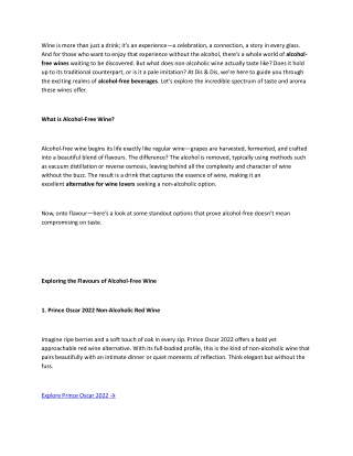 What Does Alcohol-Free Wine Taste Like