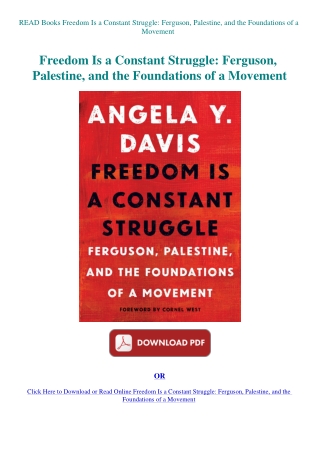 READ Books Freedom Is a Constant Struggle Ferguson  Palestine  and the Foundations of a Movement
