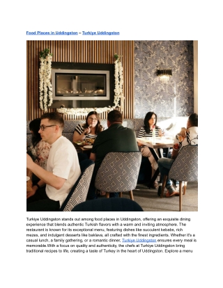 Food Places in Uddingston – Turkiye Uddingston