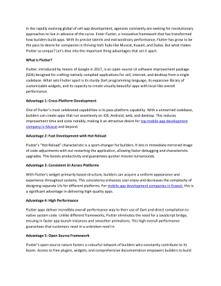 whatarethekeyadvantagesofusingflutterforappdevelopment