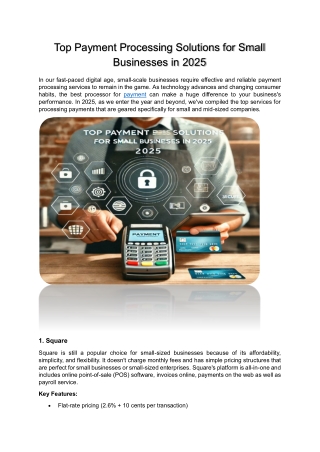 Payment Processing 2025