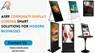 Aiir9 Corporate Display Screens Smart Solutions for Modern Businesses
