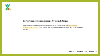 Performance Management System  Zimyo