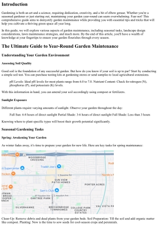 The Ultimate Guide to Year-Round Garden Maintenance