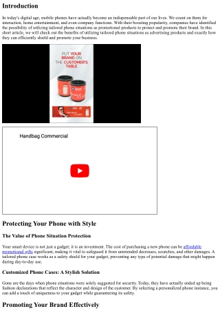 Shield and Advertise with Custom-made Phone Situations