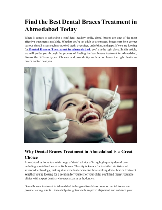 Best Dental Braces Treatment in Ahmedabad