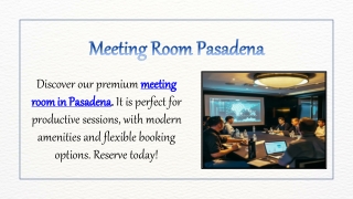 Meeting Room Pasadena
