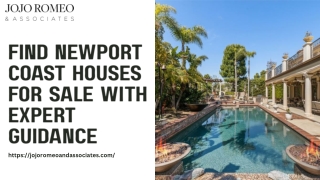 Find Newport Coast Houses for Sale with Expert Guidance