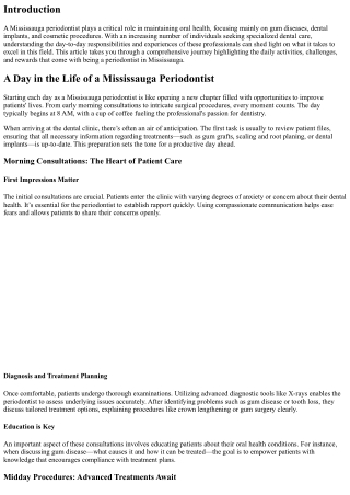 A Day in the Life of a Mississauga Periodontist