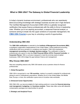 What is CMA USA_ The Gateway to Global Financial Leadership (CMA USA Course)