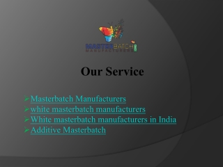 Top White Masterbatch Manufacturers for Premium Quality