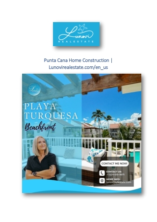 Punta Cana Home Construction | Lunovirealestate.com/en_us