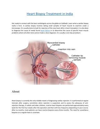 Heart Biopsy Treatment in India | GoMedii