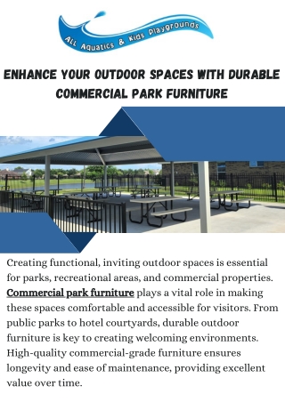 Premium Commercial Park Furniture for Durable Outdoor Solutions