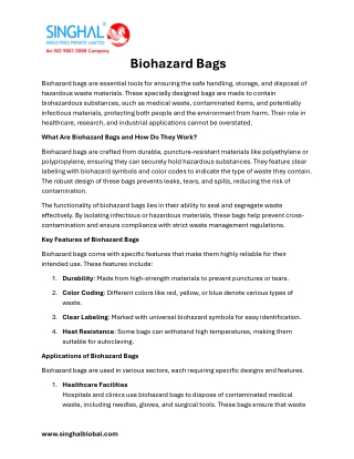 Biohazard Bags
