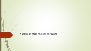 A Glance on Moen Kitchen Sink Faucets