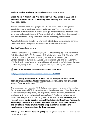 Audio IC Market